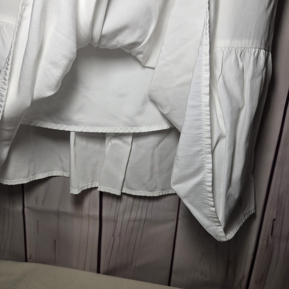 Kirundo White Ruffled Sleeve Tiered Midi Dress Size Large - Picture 4 of 7